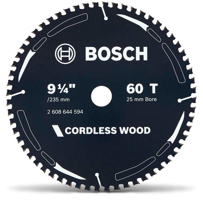 BOSCH 235mm 60T TCT Circular Saw Blade for Wood Cutting - CORDLESS WOOD