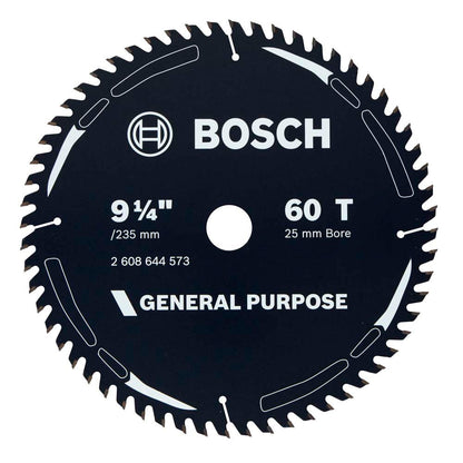 BOSCH 235mm 60T TCT Circular Saw Blade for Wood Cutting - GENERAL PURPOSE