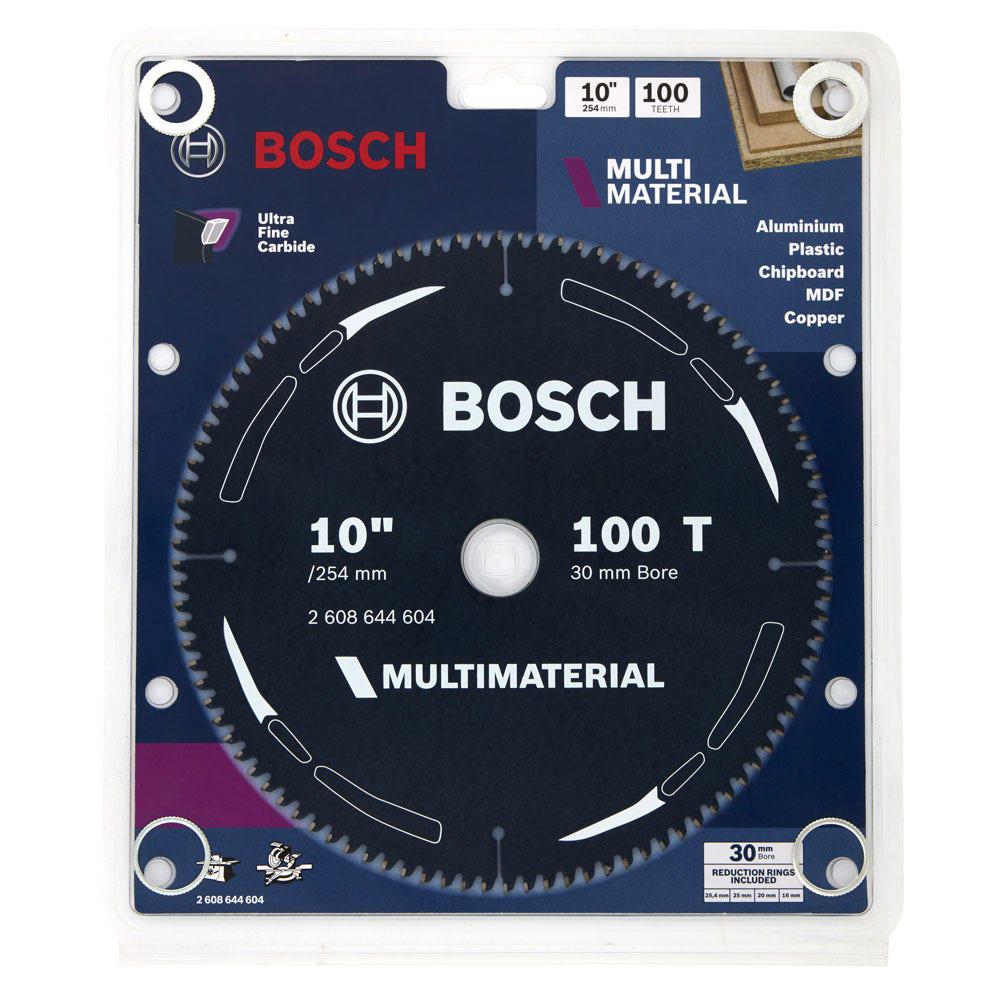 BOSCH 254mm 100T TCT Circular Saw Blade for Multi-Purpose Cutting - MULTIMATERIAL 2608644604