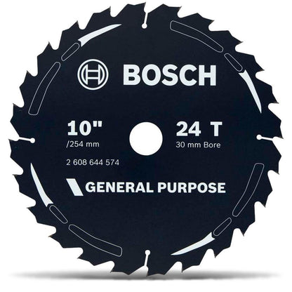 BOSCH 254mm 24T TCT Circular Saw Blade for Wood Cutting - GENERAL PURPOSE