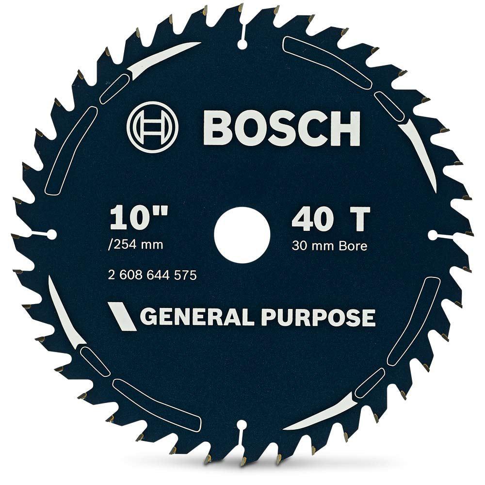 BOSCH 254mm 40T TCT Circular Saw Blade for Wood Cutting - GENERAL PURPOSE