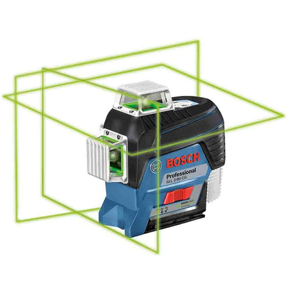 BOSCH 3 x 360 degrees Multi-Line Laser Level Green Beam with Bluetooth GLL3-80CG