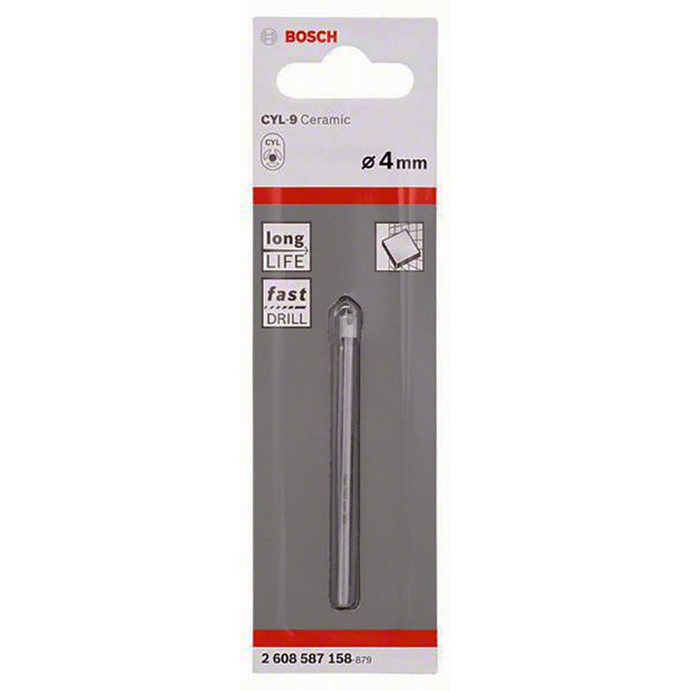 BOSCH 4.0 x 70mm TCT Glass and Tile Drill Bit - CYL-9 CERAMIC