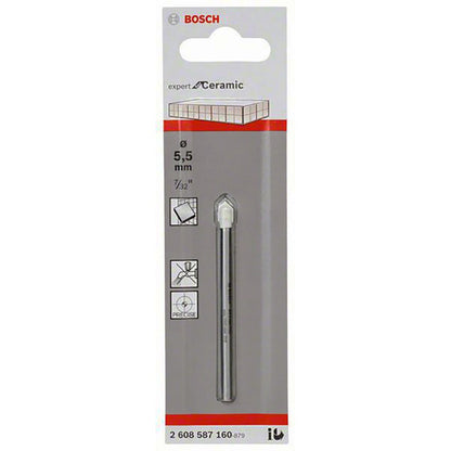 BOSCH 5.5 x 70mm TCT Glass and Tile Drill Bit - CYL-9 CERAMIC