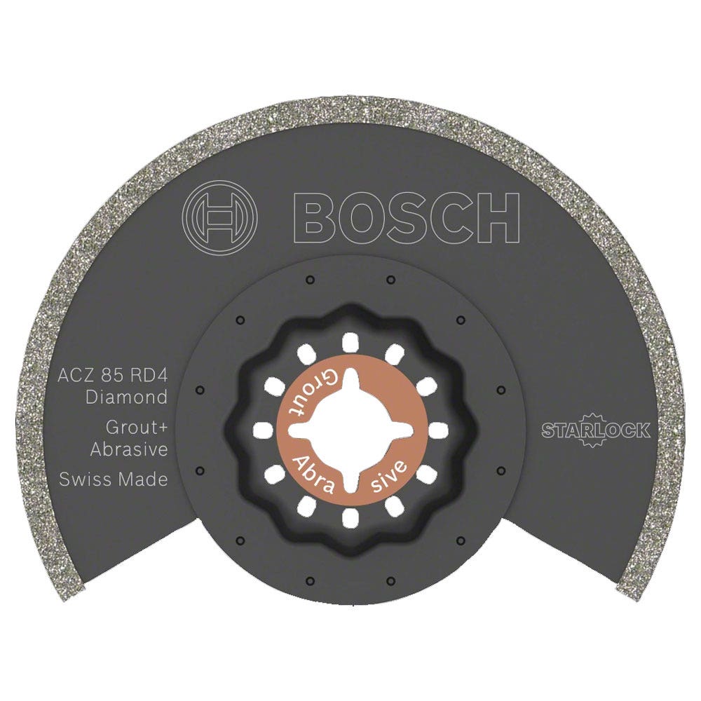 BOSCH 85mm Diamond-Grit Multi-Tool Segment Blade for Grout and Abrasive