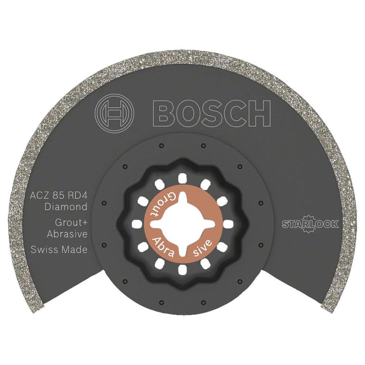 BOSCH 85mm Diamond-Grit Multi-Tool Segment Blade for Grout and Abrasive