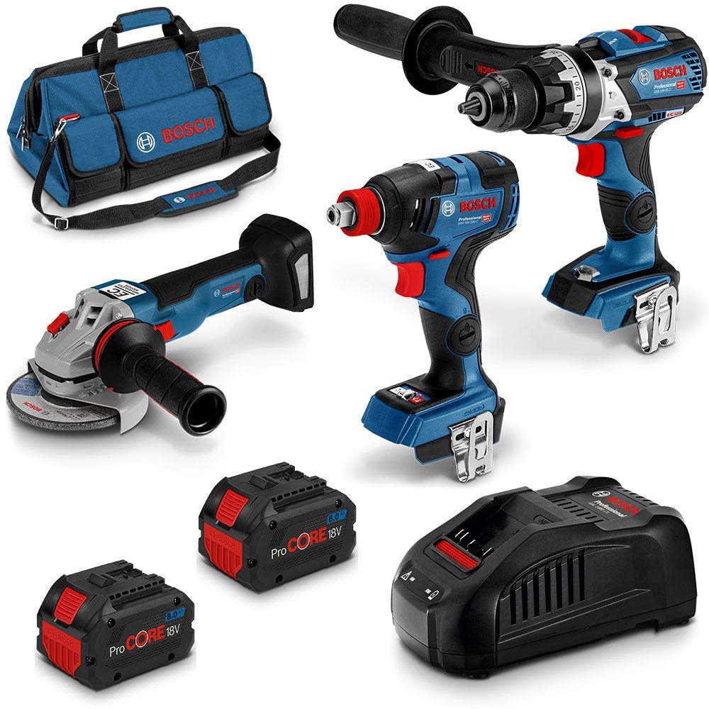 BOSCH ProCORE18V Brushless 3 Piece 2 X 8.0Ah Combo Kit 0615990L27