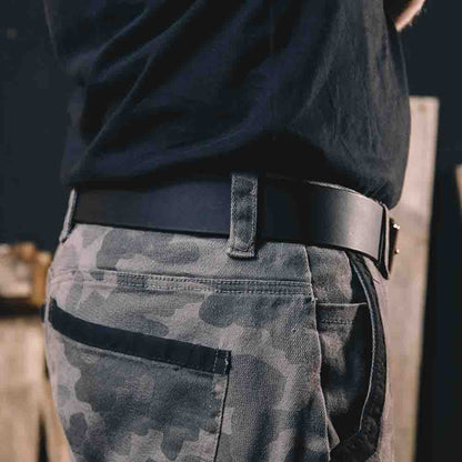 BUCKAROO 1 1 2 Wide Black Leather Uniform Belt KSB38