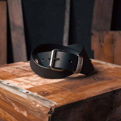 BUCKAROO 1 1 2 Wide Black Leather Uniform Belt KSB38