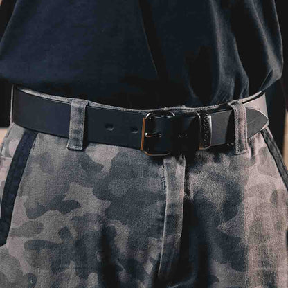 BUCKAROO 1 1 2 Wide Black Leather Uniform Belt KSB38