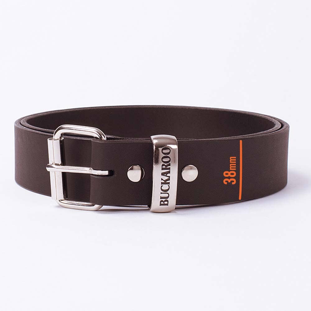 BUCKAROO 1 1 2 Wide Black Leather Uniform Belt KSB38
