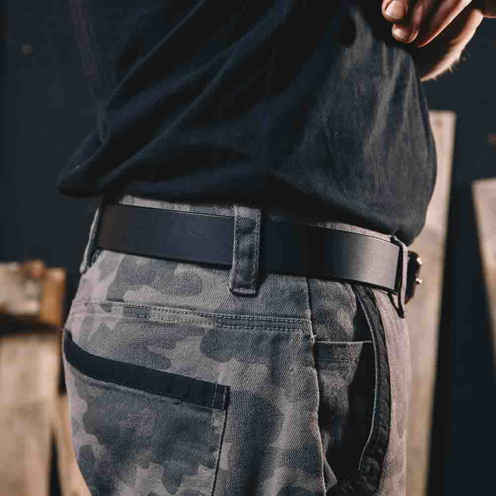 BUCKAROO 1 1 4 Wide Black Leather Uniform Belt KSB32