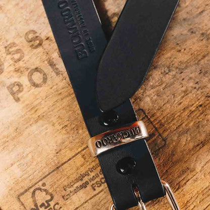 BUCKAROO 1 1 4 Wide Black Leather Uniform Belt KSB32