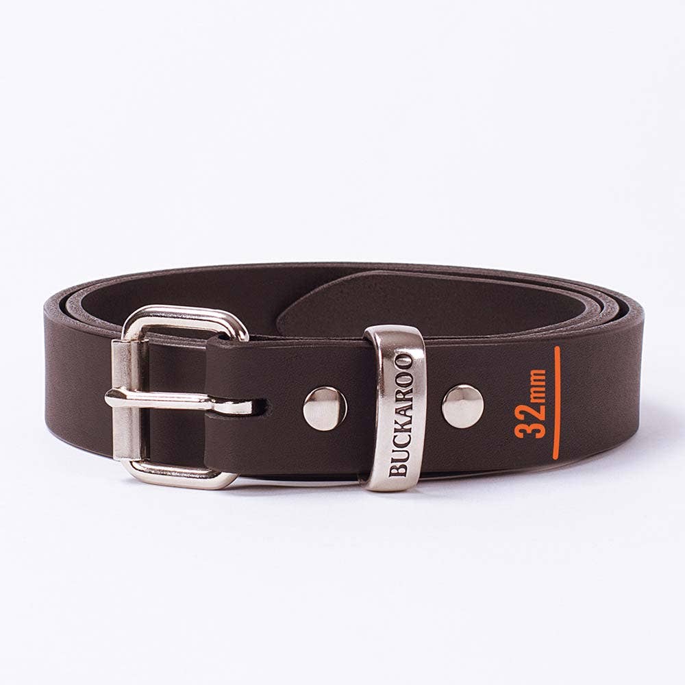 BUCKAROO 1 1 4 Wide Black Leather Uniform Belt KSB32