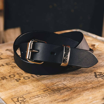 BUCKAROO 1 1 4 Wide Black Leather Uniform Belt KSB32