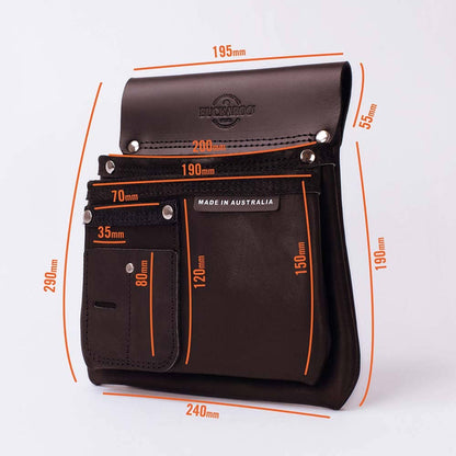 BUCKAROO 2 Pocket Nailbag - Black NBS2B