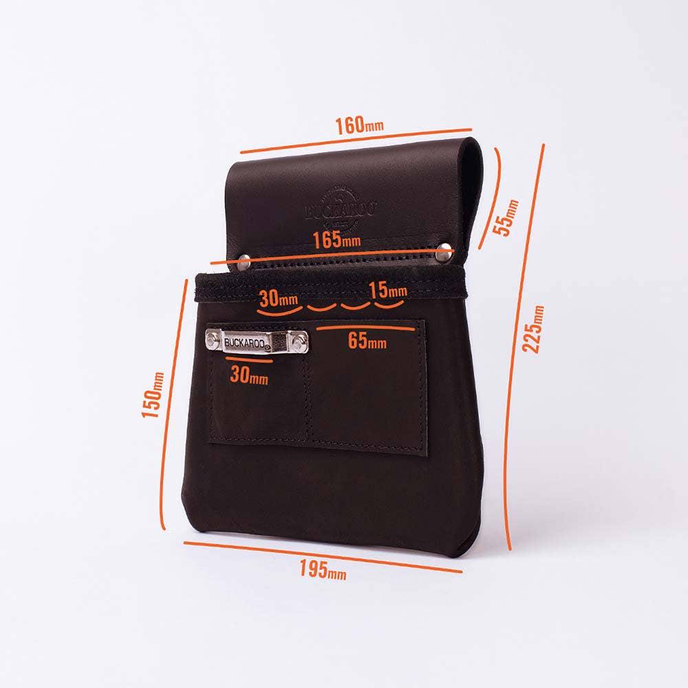 BUCKAROO 3 Pocket Leather Tool Bag TMCMB