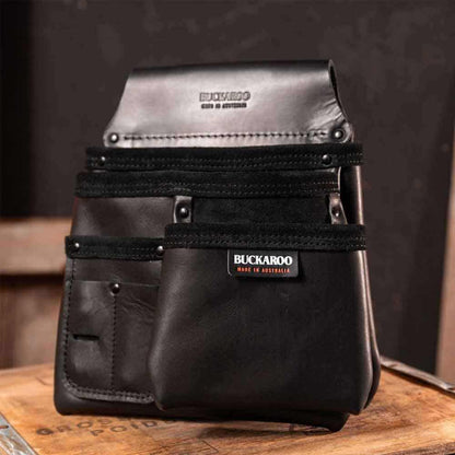 BUCKAROO 3 Pocket Nailbag - Black NBS1B