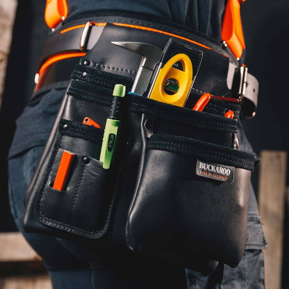 BUCKAROO 3 Pocket Nailbag - Black NBS1B