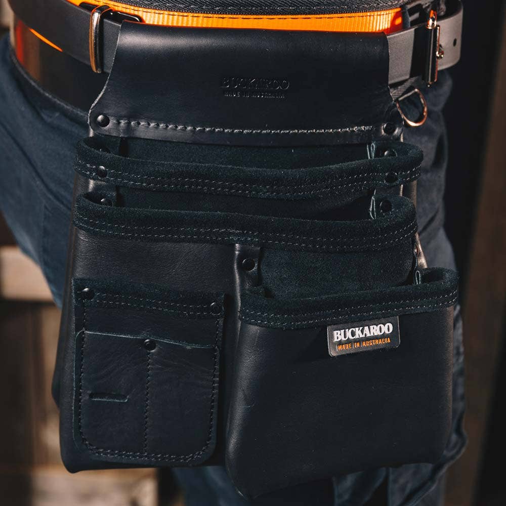 BUCKAROO 3 Pocket Nailbag - Black NBS1B