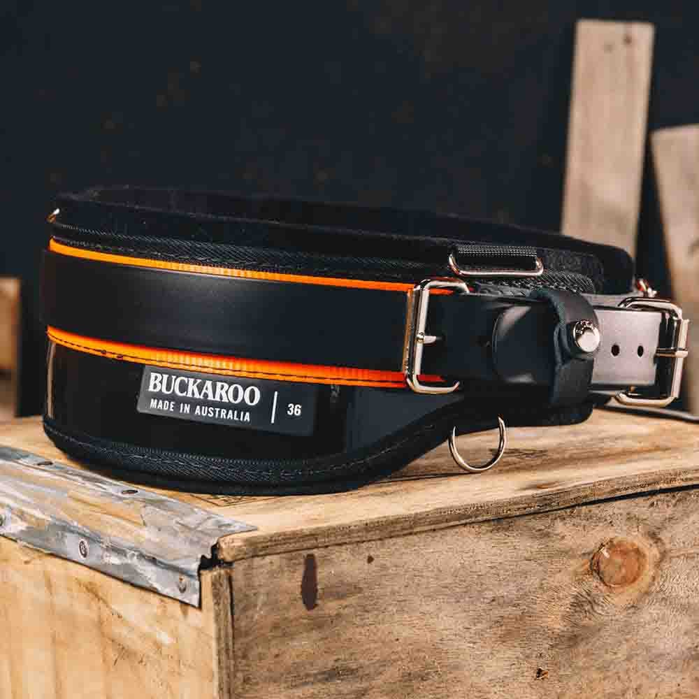 BUCKAROO Tool Belt Leather Padded Miners Back Support CSEB30