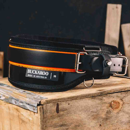 BUCKAROO Tool Belt Leather Padded Miners Back Support CSEB30