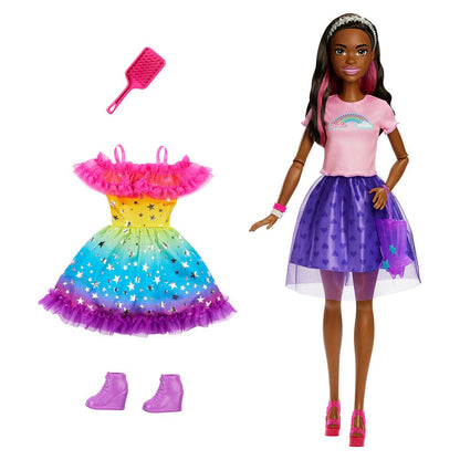 Barbie Large Doll With Accessories Set Black