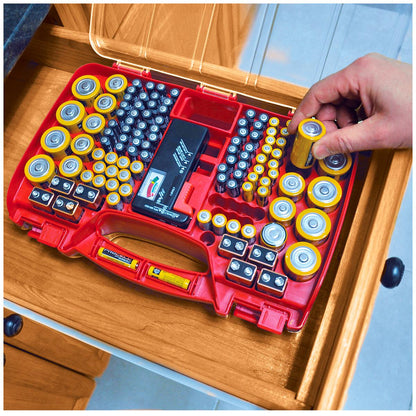 Battery Daddy Battery Organiser And Storage Case With Tester