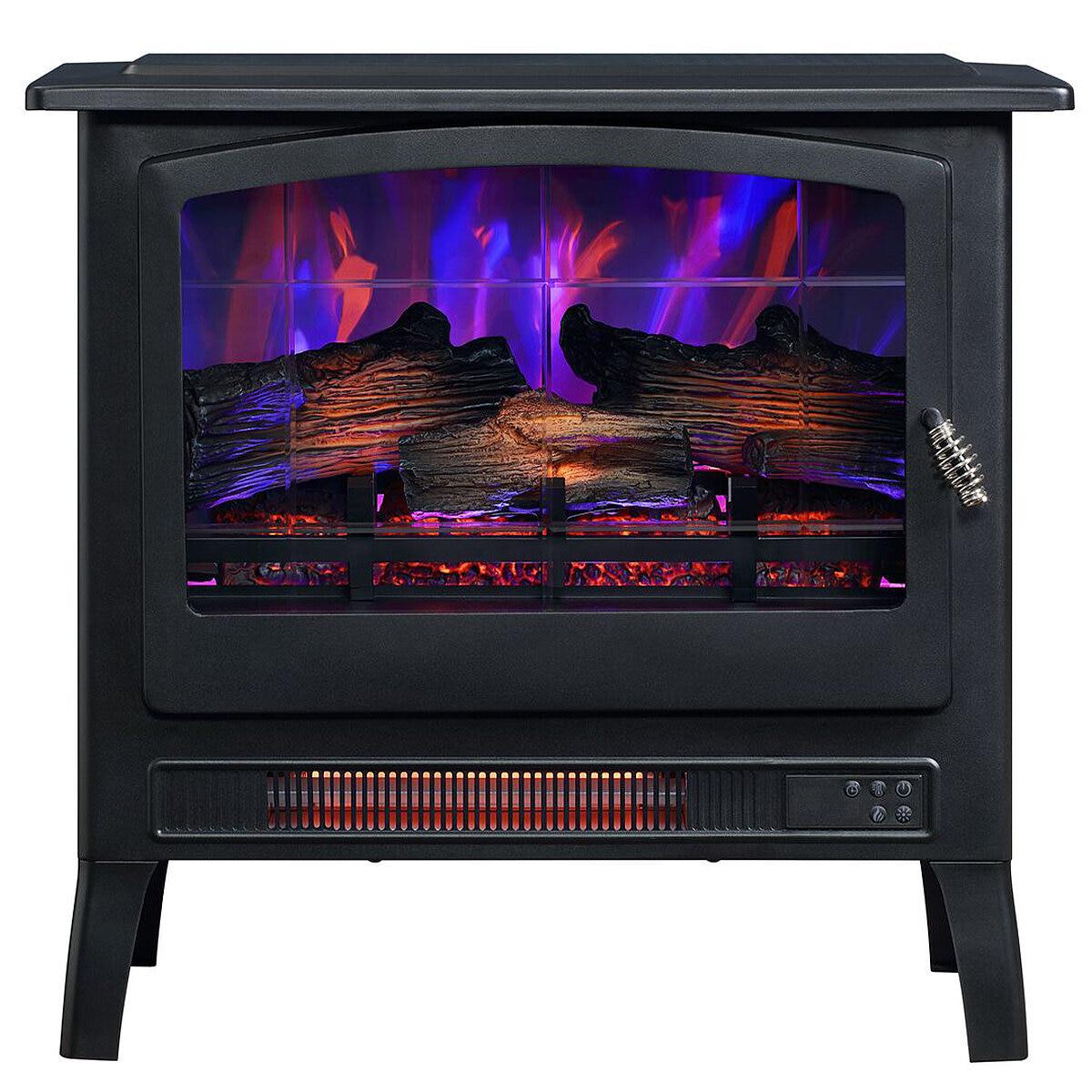 Bayside Furnishings Infrared Electric Fireplace Stove Heater