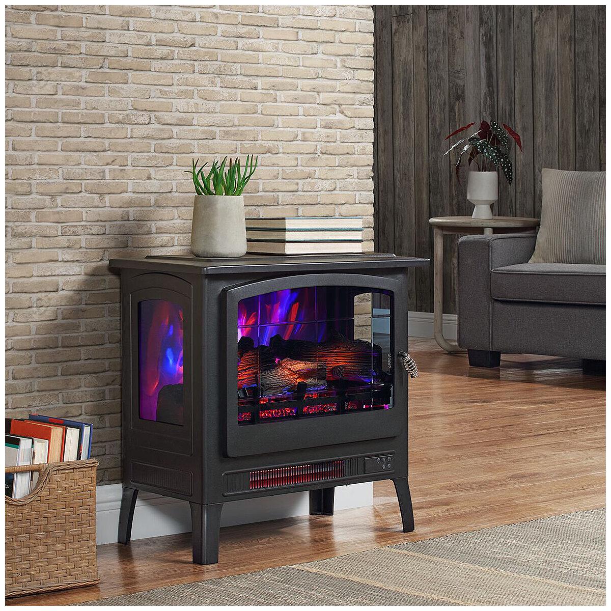 Bayside Furnishings Infrared Electric Fireplace Stove Heater