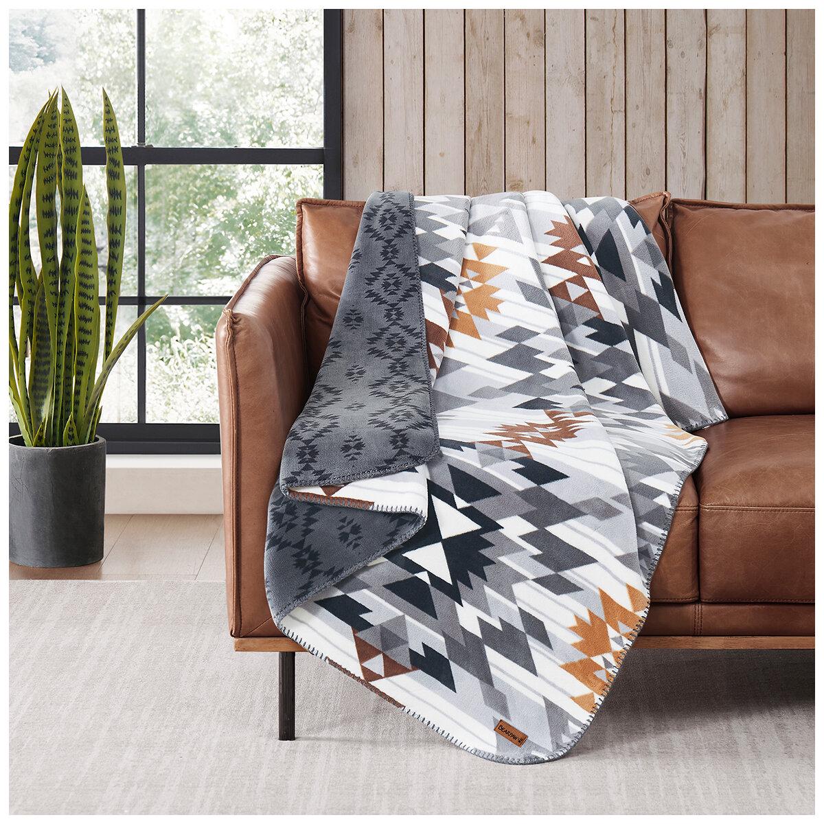 Bearpaw Reversible Plush Throw 127cm x 177cm Cascade Slate