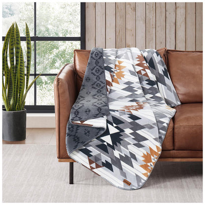 Bearpaw Reversible Plush Throw 127cm x 177cm Cascade Slate