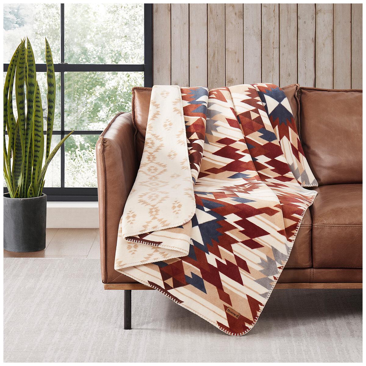 Bearpaw Reversible Plush Throw 127cm x 177cm Cascade Grey