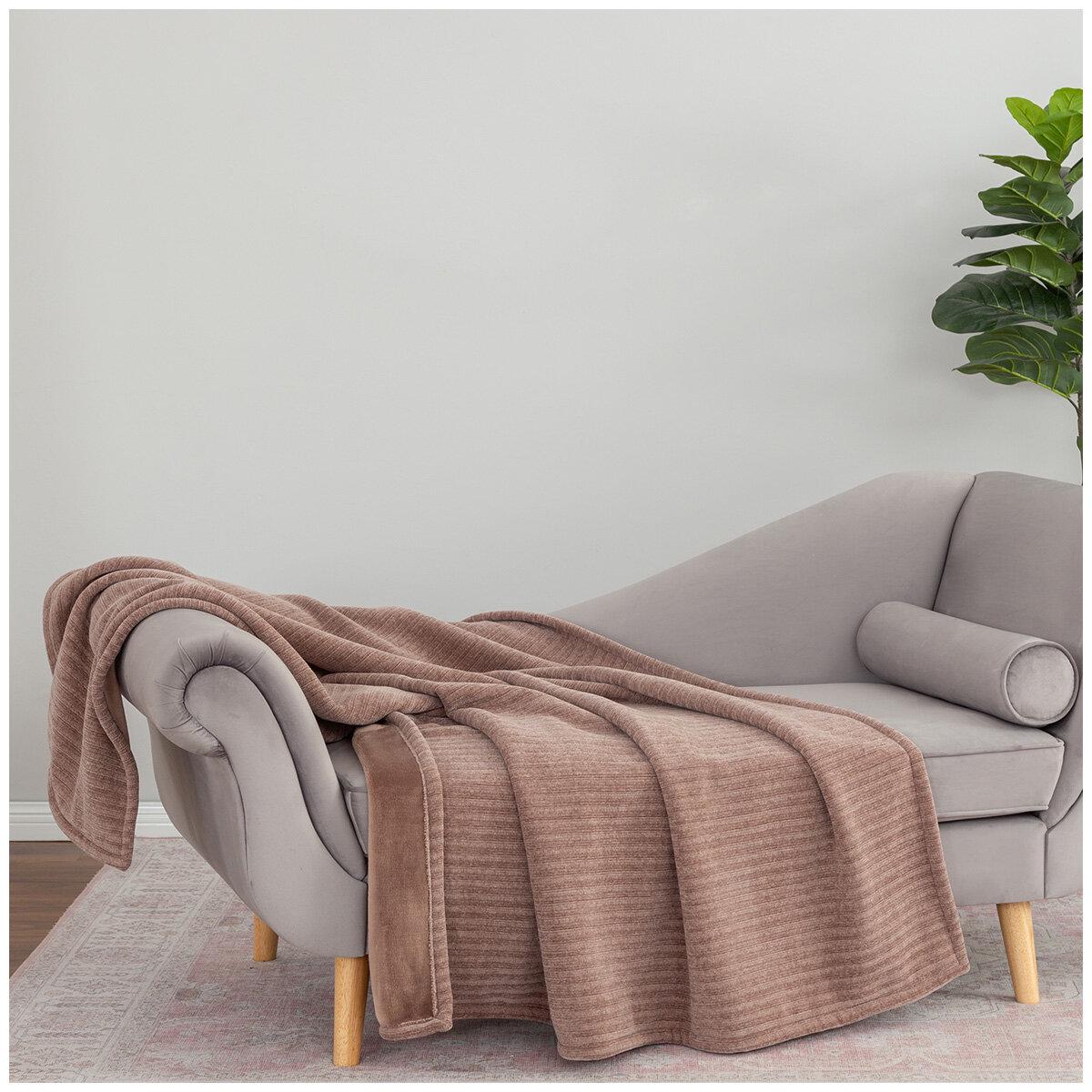 Berkshire Chenille Knit Throw 152 x 178cm Pine Bark