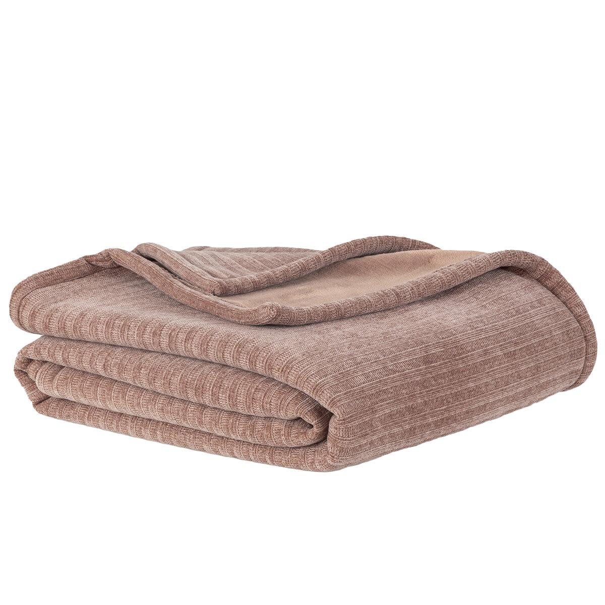 Berkshire Chenille Knit Throw 152 x 178cm Pine Bark
