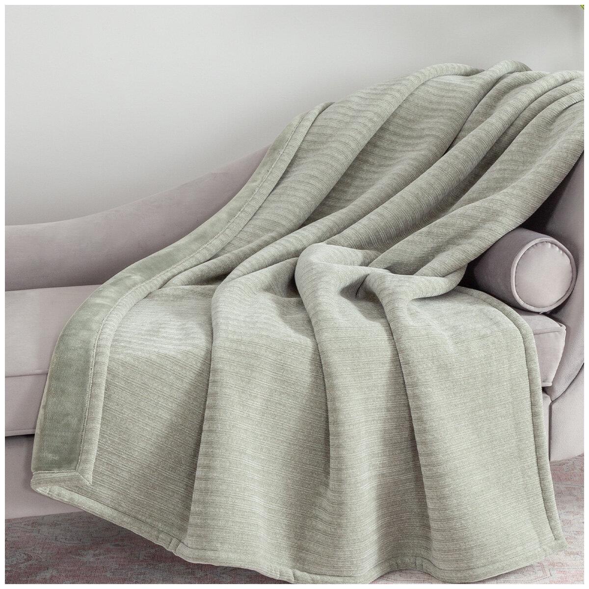 Berkshire Chenille Knit Throw 152 x 178cm Sage
