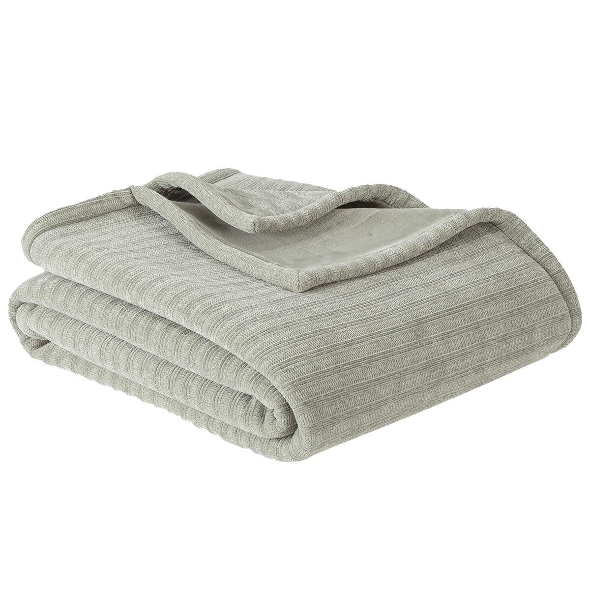 Berkshire Chenille Knit Throw 152 x 178cm Sage