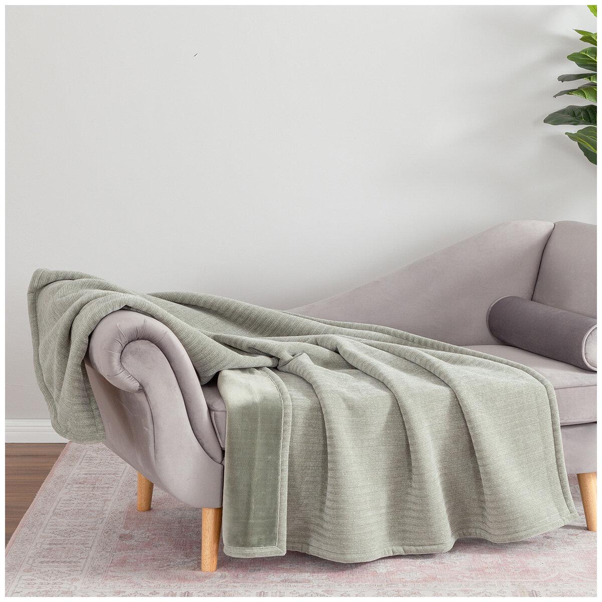 Berkshire Chenille Knit Throw 152 x 178cm Sage