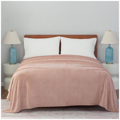 Berkshire Luxe Loft Blanket Queen Hushed Auburn