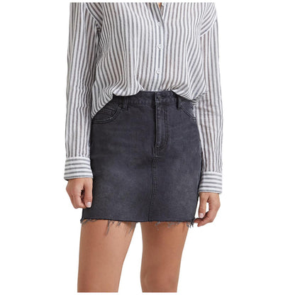 Bettina Liano Women's Denim Skirt Black
