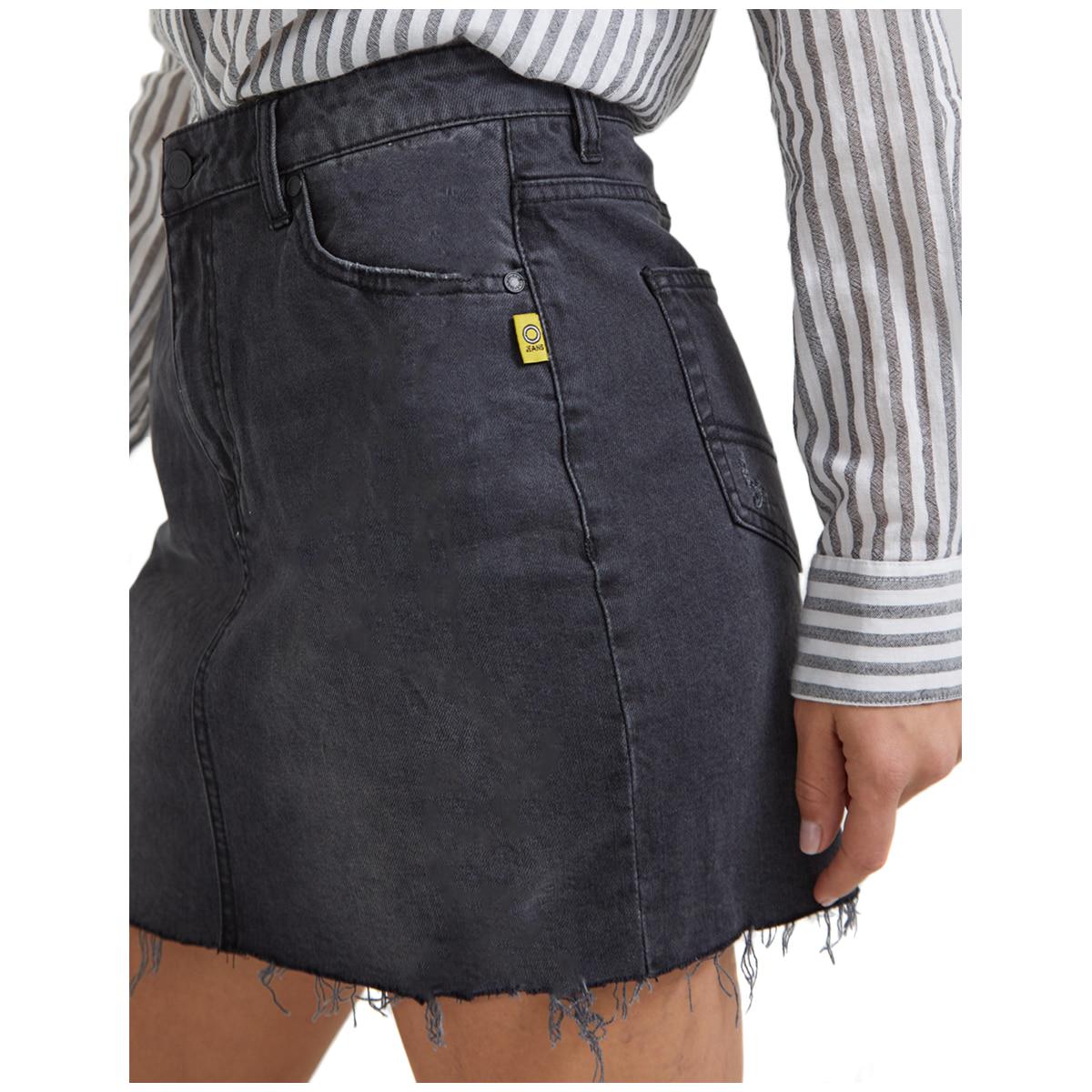 Bettina Liano Women's Denim Skirt Black