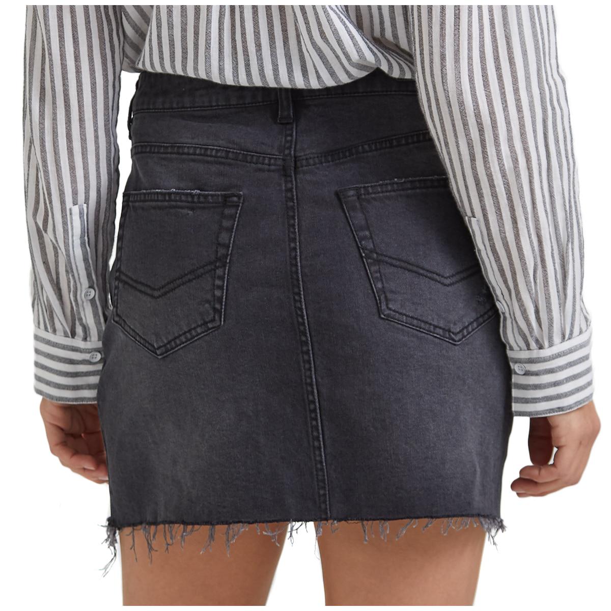 Bettina Liano Women's Denim Skirt Black