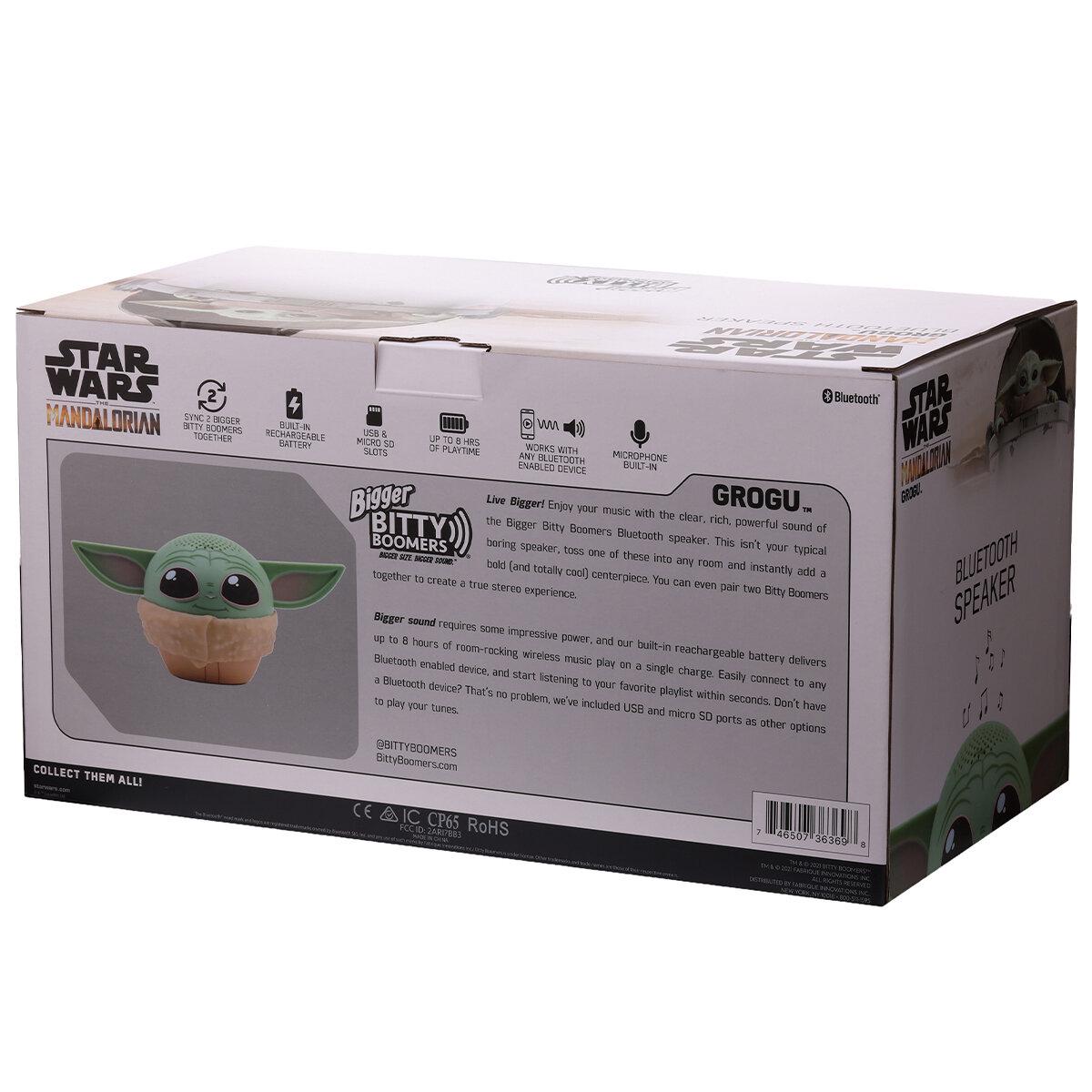 Bigger Bitty Boomers 8 Inch Bluetooth Speaker Star Wars: The Mandalorian Grogu BB-BITTY8GROGU