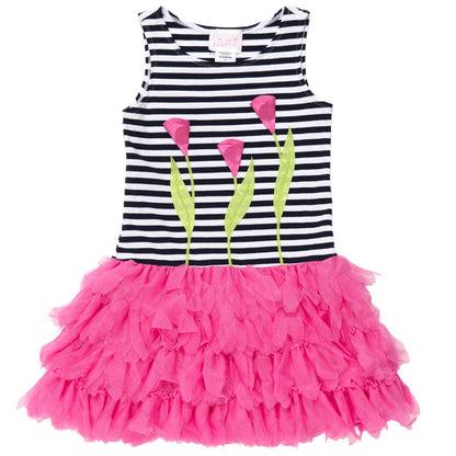 Biscotti Girls' Dress Palm Tree