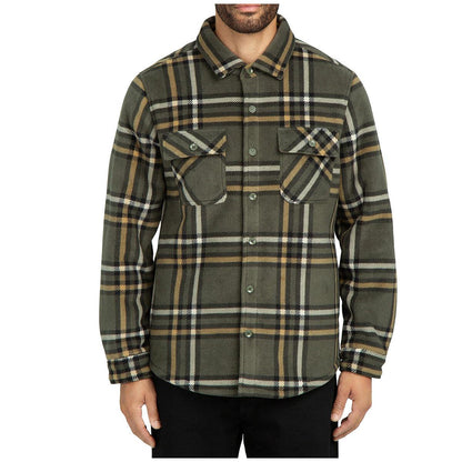Boston Traders Men's Bonded Polar Sherpa Shacket Walnut