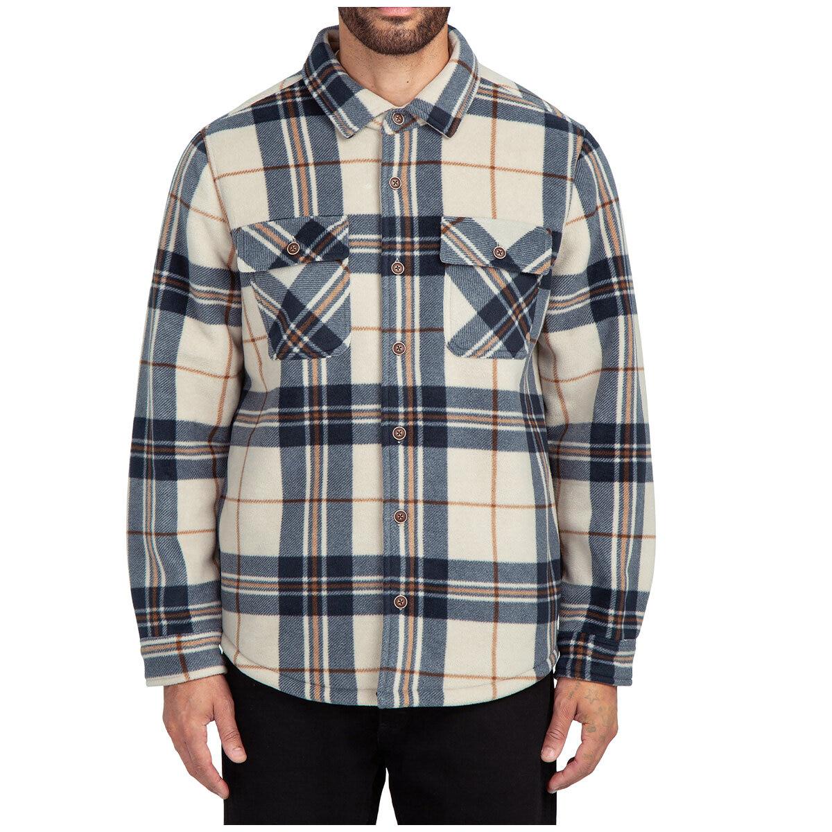 Boston Traders Men's Bonded Polar Sherpa Shacket Walnut