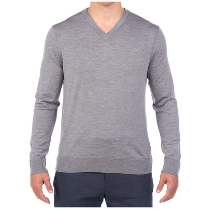 Brooks Brothers Men's Merino Sweater Grey V-Neck