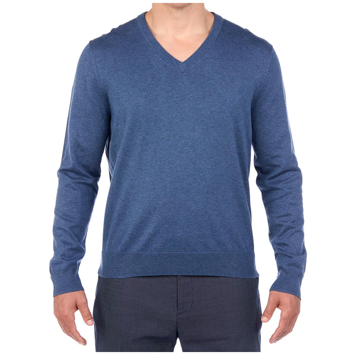 Brooks Brothers Men's Merino Sweater Grey V-Neck