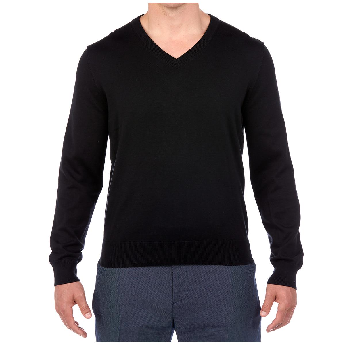 Brooks Brothers Men's Merino Sweater Grey V-Neck