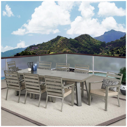 Brookview Outdoor Patio 9 Piece Dining Set